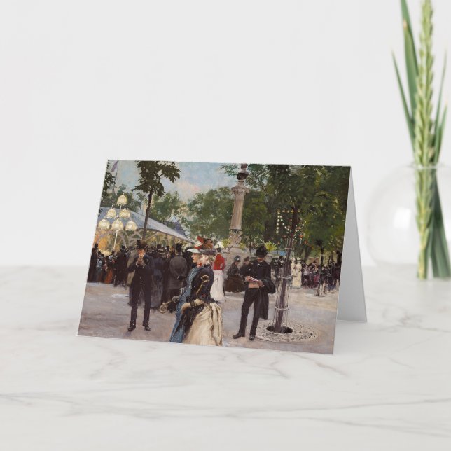 Cartão Noite de Verão em Tivoli | Paul Fischer (Frente)