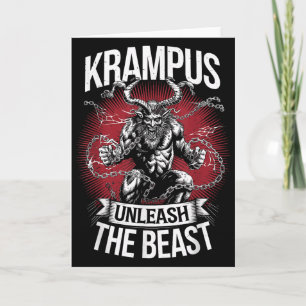 Cartão Noite do Krampus Natal Monstro Amante do Krampus F
