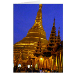 Cartão noite do shwedagon