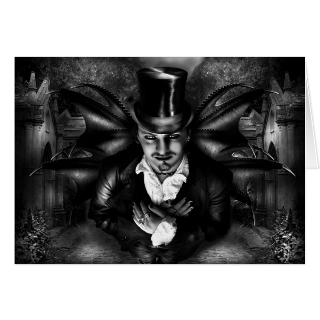 Cartão Noite do vampiro (Frente Horizontal)