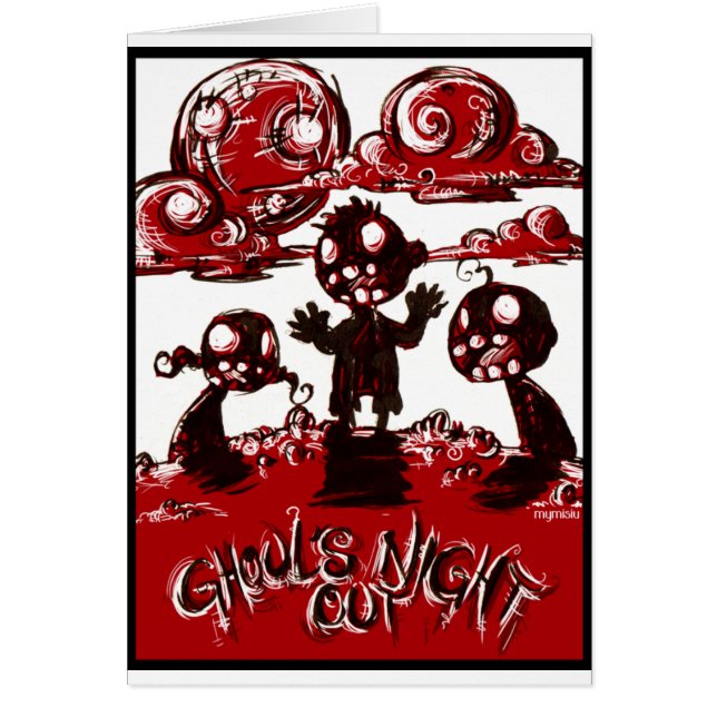 Cartão Noite dos Ghouls para fora (Frente)