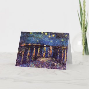 Cartão Noite estelar sobre o Rhone por Van Gogh