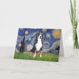 Cartão Noite Estrelada - Cão de Montanha Suíço Maior