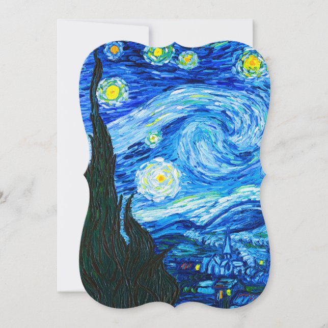 Cartão Noite Estrelada de Van Gogh (Frente)