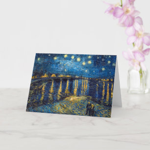 Cartão Noite Estrelada no Ródano Van Gogh