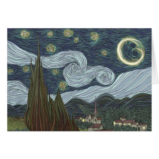 Cartão Noite estrelado (Frente Horizontal)