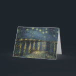 Cartão Noite estrelado de Vincent van Gogh | sobre o<br><div class="desc">A noite estrelado,  1888% pipe% pelo lugar da arte de Vincent van Gogh |: Musee d'Orsay,  número de coleção holandês da imagem do artista | de Paris,  France |: XIR60960</div>