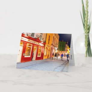 Cartão Noite Fora Nos Pubs Em Galway Irlanda