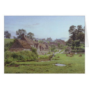 Cartão Noite na fileira de Arlington, Bibury,