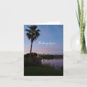 Cartão Noite Na Palmeira Pensando Em Você