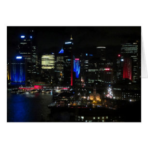 Cartão noite vívida de sydney