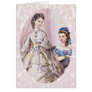 Cartão Noiva 1863 do Victorian