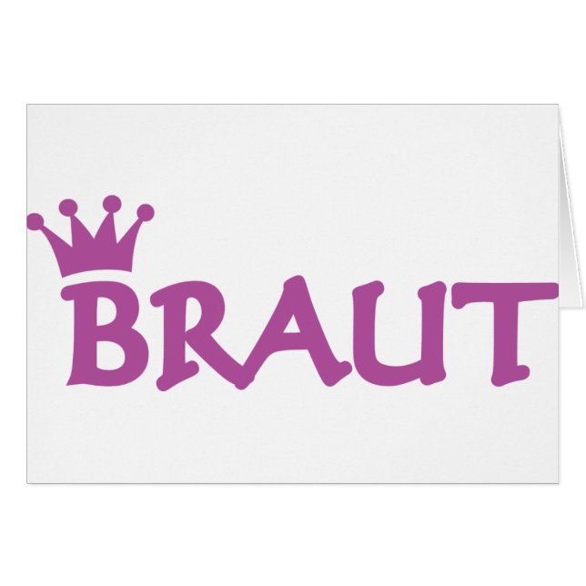 Cartão noiva com ícone da coroa (Frente Horizontal)