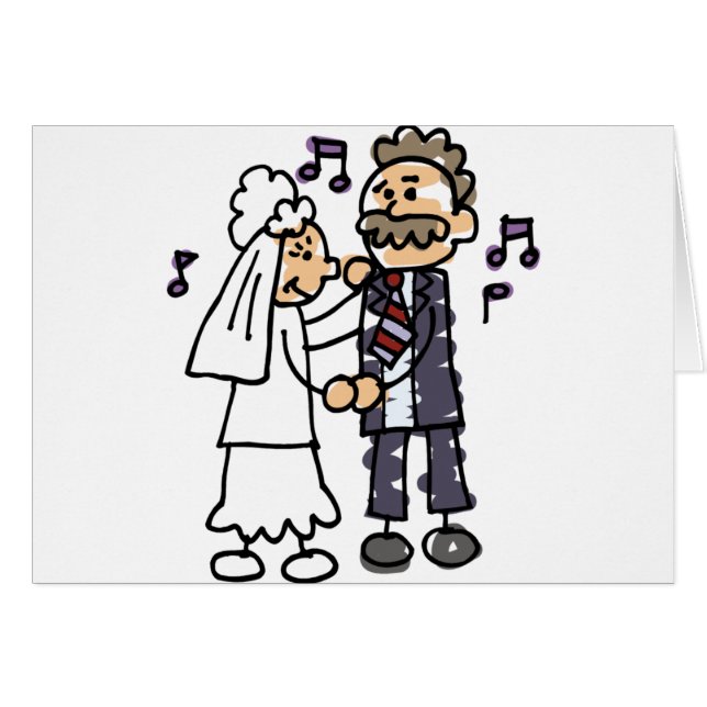 Cartão Noiva dança Com Padre Dança De Casamento Da Filha (Frente Horizontal)