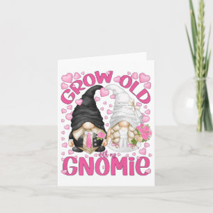Cartão Noiva De Casamento E Gnomos De Groom Envelhecidos