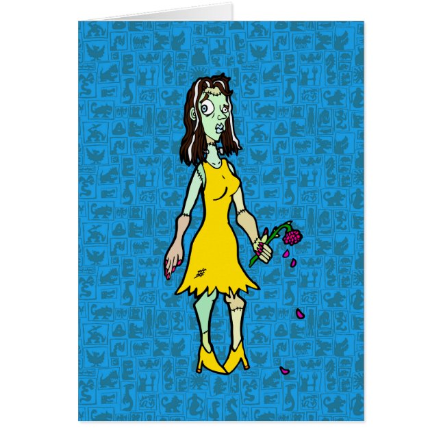 Cartão Noiva-de-Frankenstein (Frente)