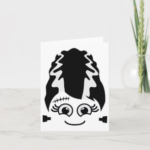 Cartão Noiva De Frankenstein Cute Monster Halloween Costu