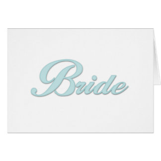 Cartão Noiva do azul do Aqua