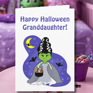 Cartão Noiva do Frankenstein Halloween neta