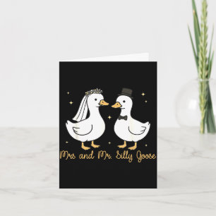 Cartão Noiva e noivo pato bobo festa de casamento engraça