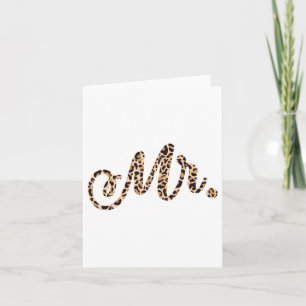 Cartão Noiva Groom Sr. Leopard Imprime Casamento Correspo