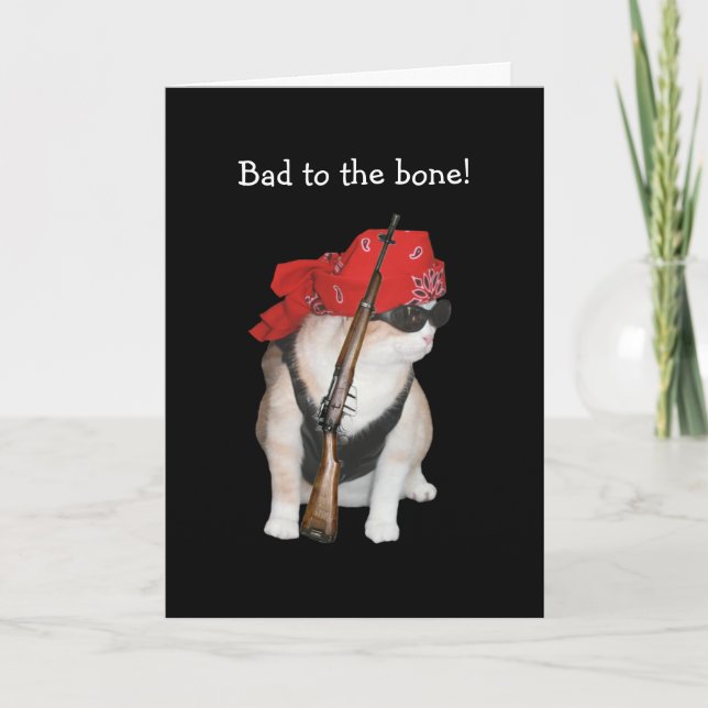 Cartão Noivado de Gato Engraçado/Não-conformado (Frente)