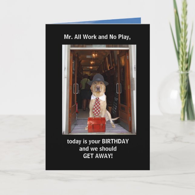 Cartão Noivado Engraçado Cachorro/Lab (Frente)