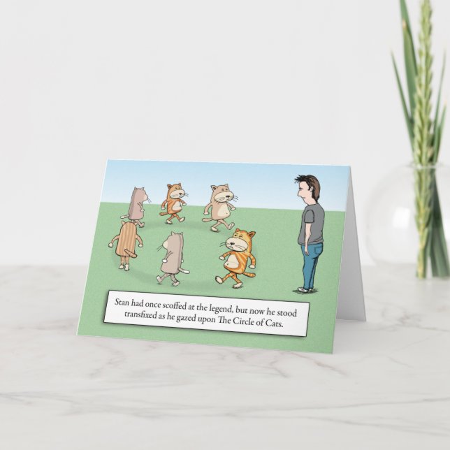 Cartão Noivado Engraçado de Gatos (Frente)