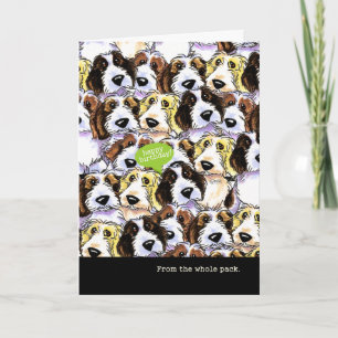 Cartão Noivado engraçado do grupo PBGV Dogs