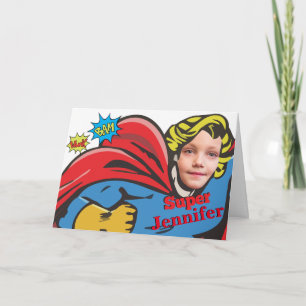 Cartão Noivado Personalizado da Criança de Super Herói 