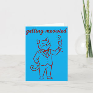 Cartão Noivos de Gato Engraçado Casamento de Gato para Ho