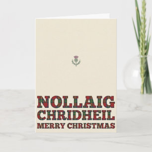 Cartão Nollaig Chridheil Xadrez Real Stewart Gaélico