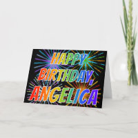 Nome "ANGELICA" Diversão "FELIZ ANIVERSÁRIO"