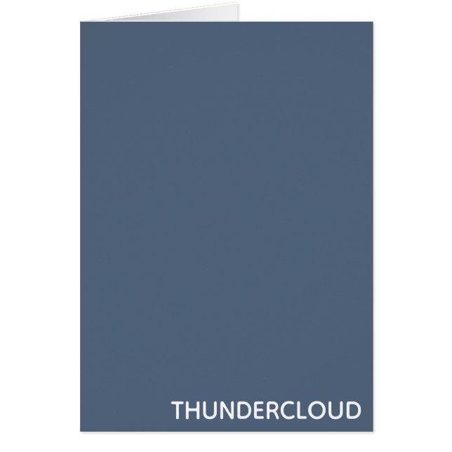 Cartão Nome da Cor da cinza Azul da Thundercloud (Frente)