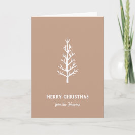 Cartão Nome da Família Personalizado Árvore de Natal Aleg