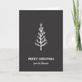 Cartão Nome da Família Personalizado Árvore de Natal Aleg