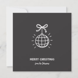 Cartão Nome da Família Personalizado Feliz Natal