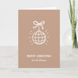Cartão Nome da Família Personalizado Feliz Natal