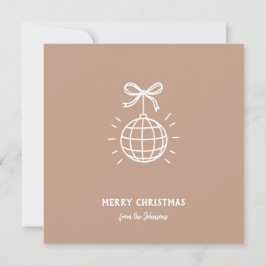 Cartão Nome da Família Personalizado Feliz Natal
