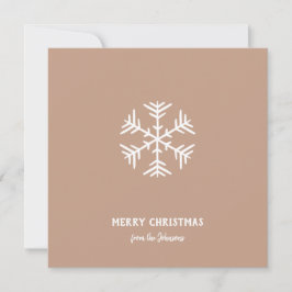 Cartão Nome da Família Personalizado Feliz Natal Floco de