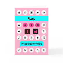 Nome de adição de 13 aniversário smartphone inspir