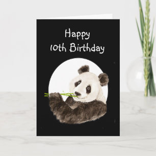 Cartão Nome de Aniversário Personalizado Panda, Animal B
