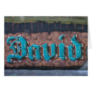 Cartão Nome de etiqueta de grafite: David