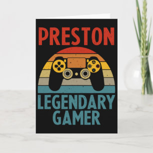Cartão Nome de presente de Preston Personalizado Divertid