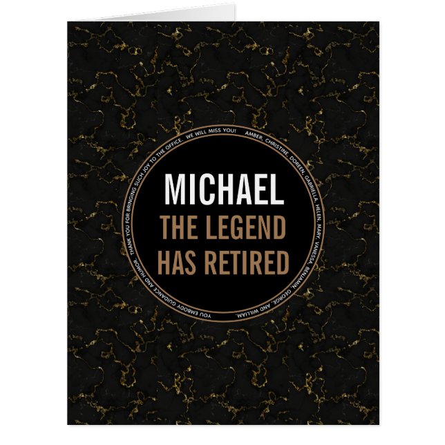 Cartão Nome do homem-mármore negro da reforma (Frente)