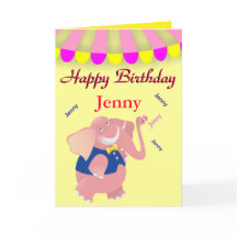 Nome feito sob encomenda personalizado do elefante