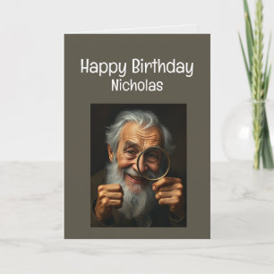 Cartão Nome personalizado Aniversário engraçado Não preci