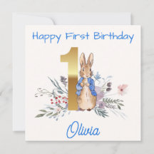 Nome Personalizado Coelho Clássico Primeiro Aniver