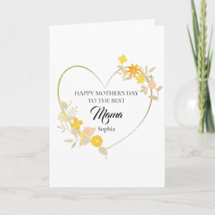 Cartão Nome Personalizado da Mamãe Dia das Mães Coração F