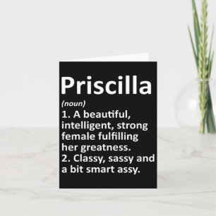 Cartão Nome Personalizado de Definição Priscilla Engraçad